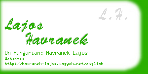 lajos havranek business card